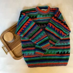 Vintage Handknit Nepal Wool Sweater